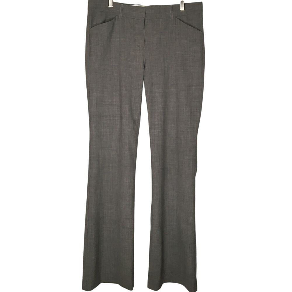 Theory for Bergdorf Goodman Women's Size 10 Slacks Pants Wide Leg Pockets Grey